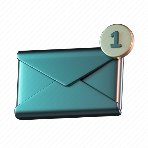 Email, notification, message, mail, newsletter 3D illustration - Download on Iconfinder