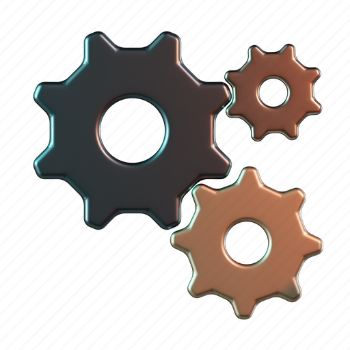 Gears, engineering, machine, cog, setting, cogwheel 3D illustration - Download on Iconfinder