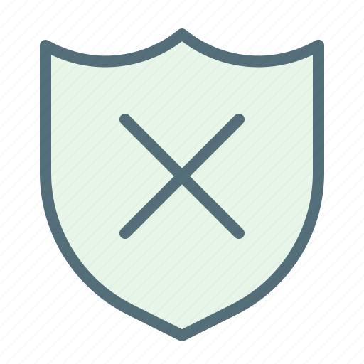 Guarantee, insurance, not, protection, safe, shield icon - Download on Iconfinder