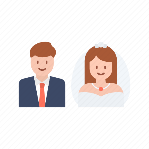 Bride and groom, wedding, couple, dress icon - Download on Iconfinder