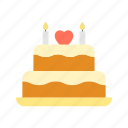 wedding cake, cake, two layered cake, birthday
