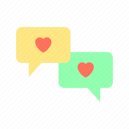 Love chat, chat bubble, romantic, couple icon - Download on Iconfinder