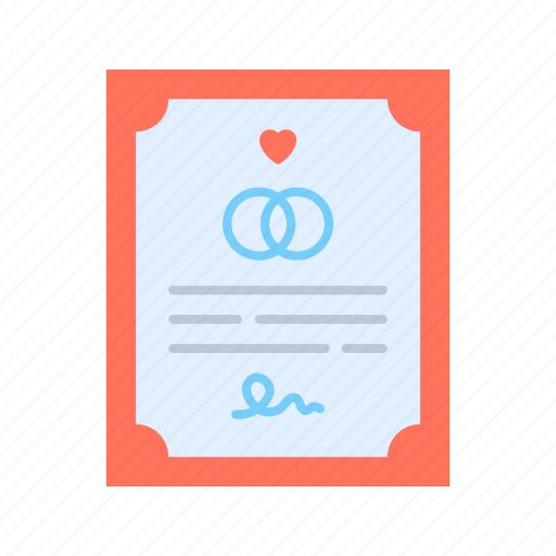 Marriage certificate, paper, document, sign icon - Download on Iconfinder