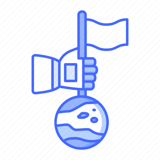 Conquest, flag, hand, mars icon - Download on Iconfinder
