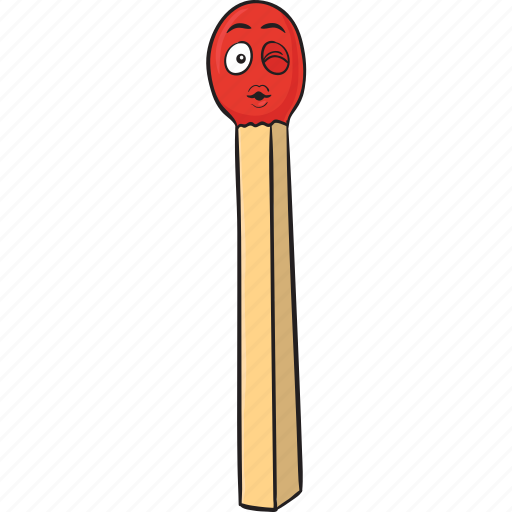 Cartoon, emoji, matches, matchstick, smiley icon - Download on Iconfinder
