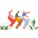 cycling, teamwork, group, cycle, team, bike 