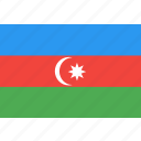 azerbaijan, country, flag, nation, world
