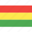 bolivia, country, flag, nation, world 