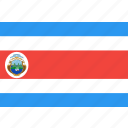 costa, country, flag, nation, rica, world