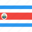 costa, country, flag, nation, rica, world 