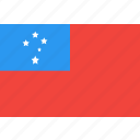 country, flag, nation, samoa, world