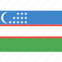 country, flag, nation, uzbekistan, world