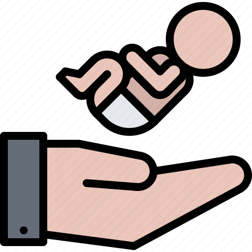 Baby, care, gynecology, hand, maternity, pregnancy, support icon - Download on Iconfinder