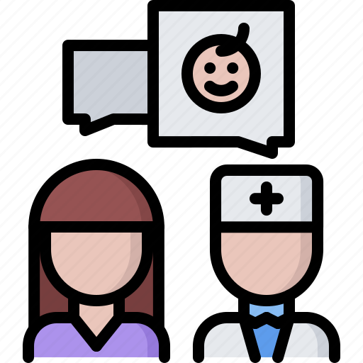 Baby, consultation, dialogue, gynecology, maternity, pregnancy, talk icon - Download on Iconfinder