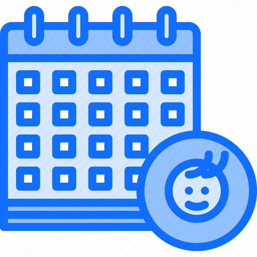 Baby, birthday, calendar, gynecology, maternity, pregnancy icon - Download on Iconfinder