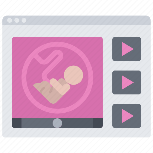 Baby, gynecology, information, maternity, pregnancy, training, video icon - Download on Iconfinder