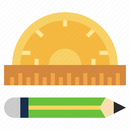 Edit, material, measuring, protractor, school, tools, utensils icon - Download on Iconfinder