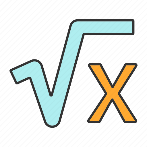 Algebra, formula, function, mathematics, maths, square root, x icon - Download on Iconfinder