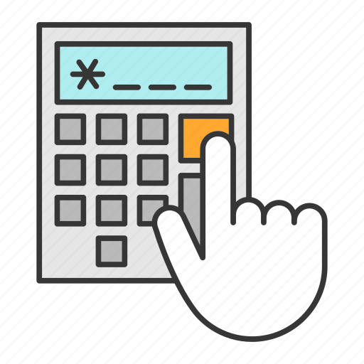 Accounting, calculate, calculator, count, hand, maths, numbers icon - Download on Iconfinder