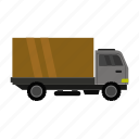 shipping, delivery, box, truck, package