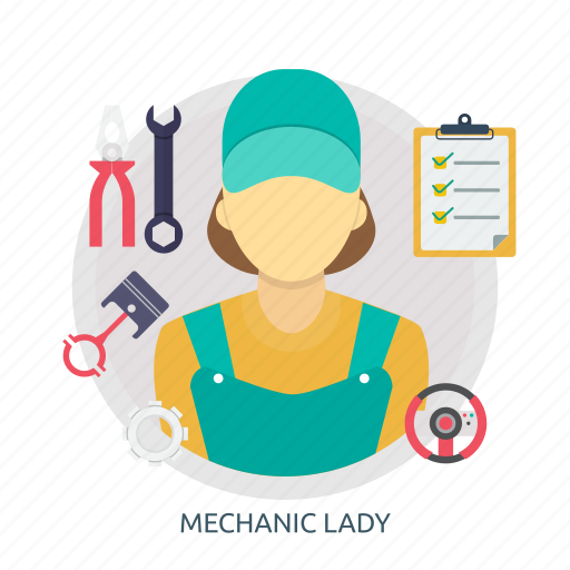 Female, girl, lady, mechanic, mechanic lady, woman, work icon - Download on Iconfinder