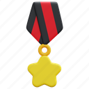 medal, award, star, winner, prize, ribbon, 3d 