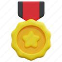 medal, star, label, award, winner, prize, ribbon, 3d 