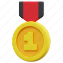 medal, first, place, award, winner, ribbon, prize, 3d 