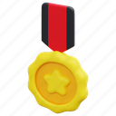 medal, ribbon, star, winner, award, prize, 3d