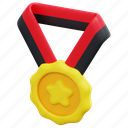 medal, star, ribbon, winner, award, prize, 3d