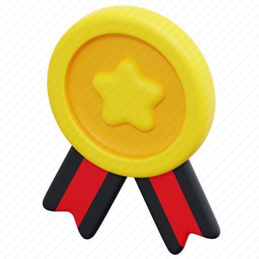 Medal, badge, star, sport, prize, award, ribbon icon - Download on Iconfinder