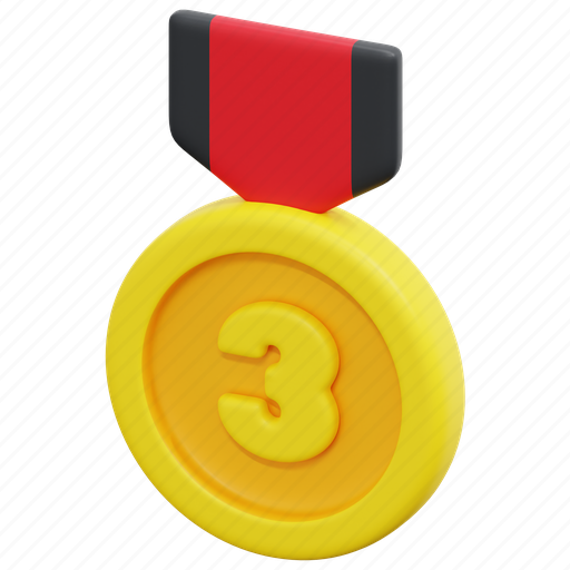 Medal, third, place, award, prize, winner, ribbon icon - Download on Iconfinder