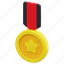 medal, ribbon, star, award, sport, prize, 3d 