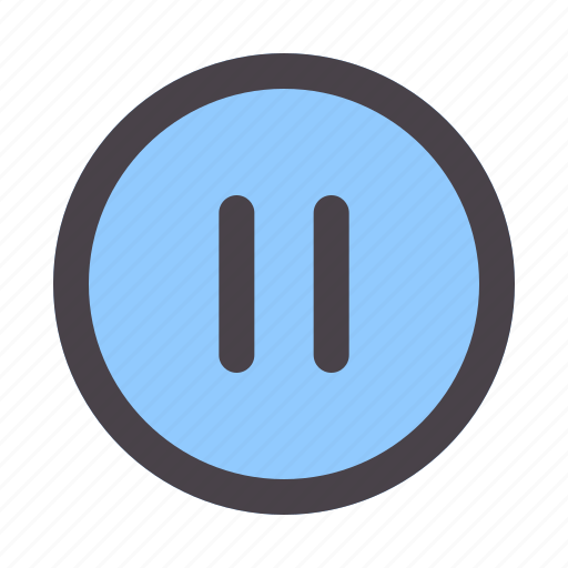 Pause, button, video, player, music, user icon - Download on Iconfinder