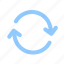 loop, refresh, reload, two, arrows, recurrent 