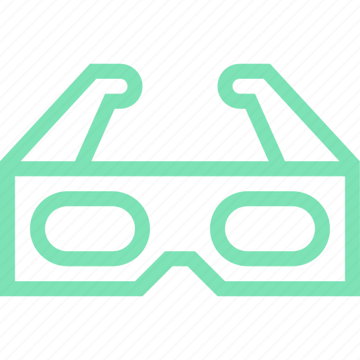 Cinema, dimentional, eyeglasses, glasses, green, media, movie icon - Download on Iconfinder