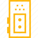 data, device, media, microphone, music, recorder, sound, tape, video, yellow