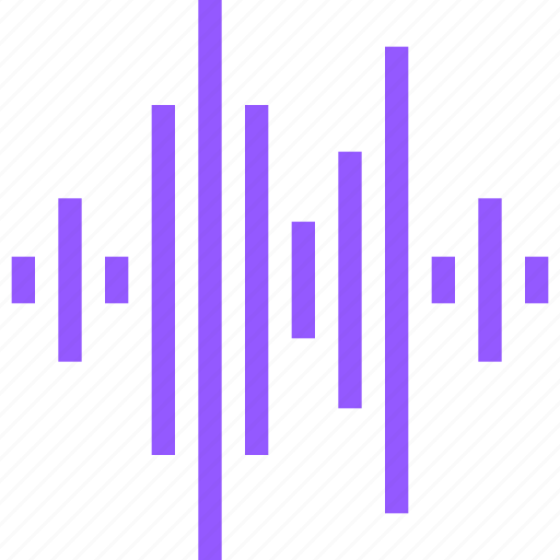 Frequency, media, melody, music, party, pulse, purple icon - Download on Iconfinder