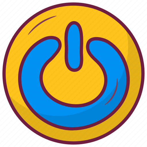 Button, power, technology, off, round icon - Download on Iconfinder