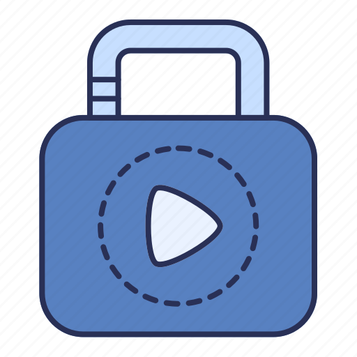 Locked, video, block, padlock, streaming icon - Download on Iconfinder