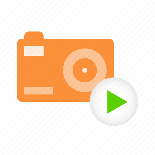 Camera, digital, media, on, play, player, turn icon - Download on Iconfinder