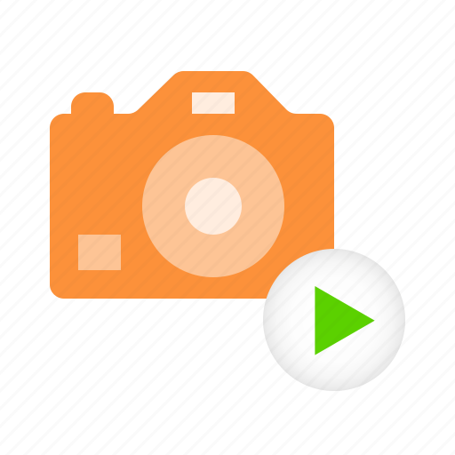 Camera, dslr, media, on, play, player, turn icon - Download on Iconfinder