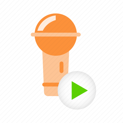 Media, microphone, on, play, player, turn icon - Download on Iconfinder
