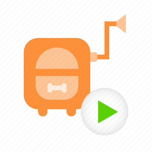 Box, media, music, on, play, player, turn icon - Download on Iconfinder