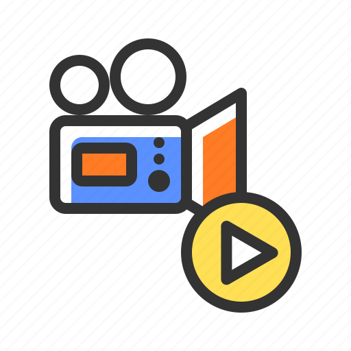 Camera, media, movie, on, play, player, turn icon - Download on Iconfinder