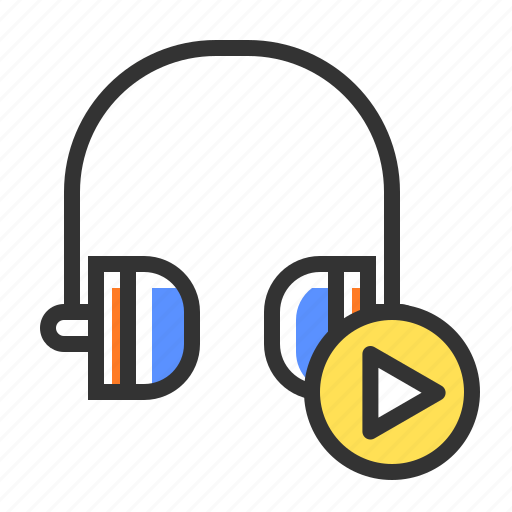 Earphone, headphone, media, on, play, player, turn icon - Download on Iconfinder