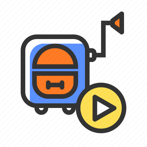 Box, media, music, on, play, player, turn icon - Download on Iconfinder