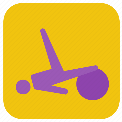 Exercise, exercise ball, pilates, stretch icon - Download on Iconfinder