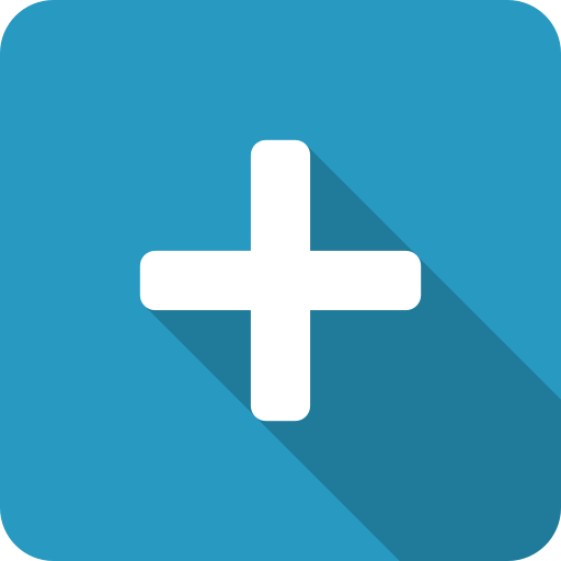 Add, blue, increase, plus, shadow icon - Free download