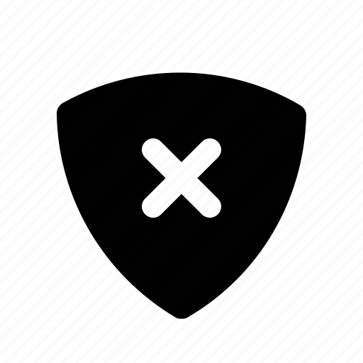 Cencel, on, protection, security, shield icon icon - Download on Iconfinder
